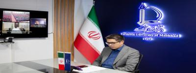 خطاب مدير التعاون العلمي الدولي بجامعة فردوسي مشهد في المؤتمر الدولي للبحوث العلمية الحديثة والتقنيات المبتكرة، بمناسبة الذكرى الخامسة والثلاثين لاستقلال تركمانستان